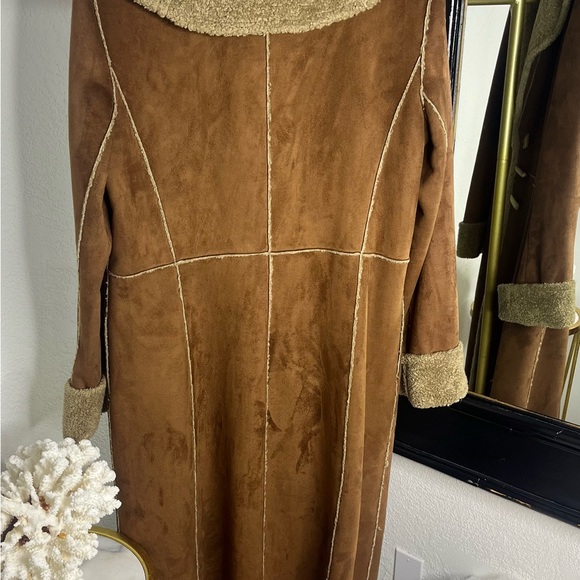 Dana Buchman Faux Suede Shearling Coat - Picture 2 of 13